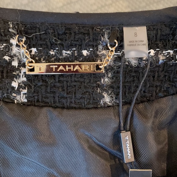 NWT✨ Tahari! Black and white wool blend blazer 🖤🤍 - Picture 3 of 5